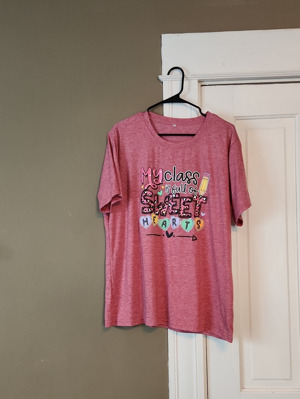 Pink Graphic Tee - My Class is Full of Sweet Hearts